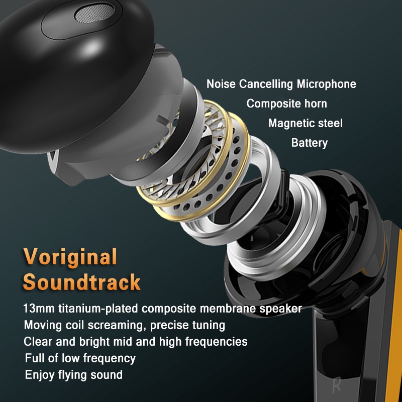 Tai nghe chơi game Bumblebee Flying Wing in ear bluetooth thể thao có mic hot thời trang siêu tay nghe không dây không dây gaming điện thoại bịt tai chống ồn chính hãng TWS true wireless headphone