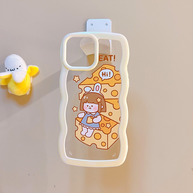 Ốp Điện Thoại Acrylic Phối Ren Cho iphone 13Promax 11 / 12 / xs / xr / 8