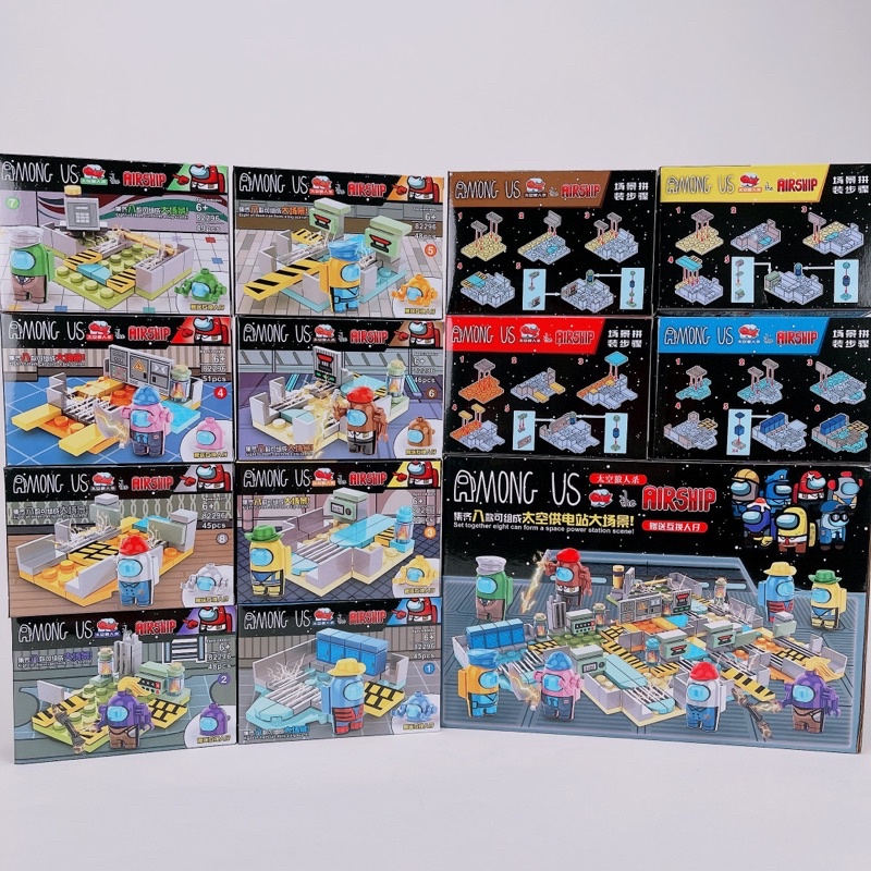 🔥HOTTOYS🔥Bộ Đồ Chơi Xếp Hình/Lắp Ghép 45 Chi Tiết AMONG US-Lego Among Us 82296