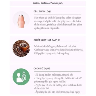 Serum mắt kèm bi lăn massage
