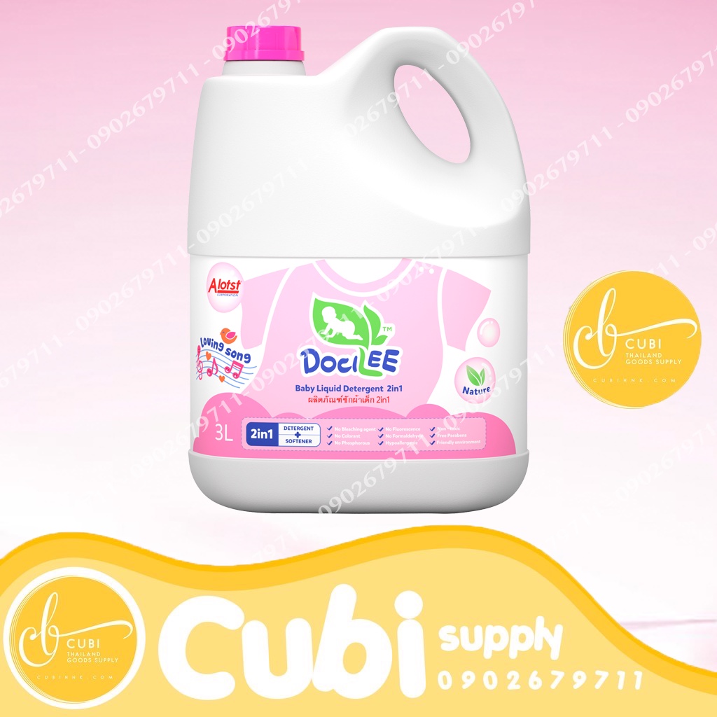 Nước giặt xả cho bé Docilee Thái Lan 3000ML