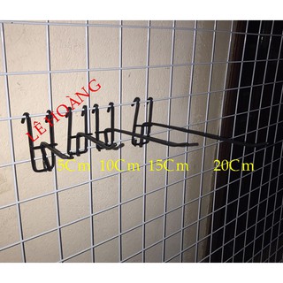 Móc Sắt Sơn Đen 10 Chiếc Tay Cài Lưới Sắt Treo Phụ Kiện Sản Phẩm SHOP