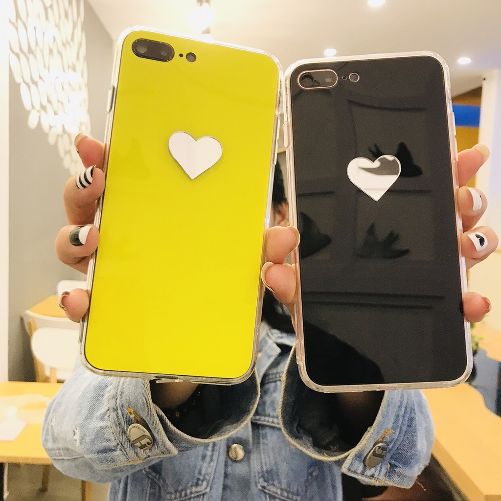 [ OPPO ] Ốp Lưng Trái Tim Gương 3D - Lưng Silicon Giả Kính, Chữ Gương - C028 | BigBuy360 - bigbuy360.vn