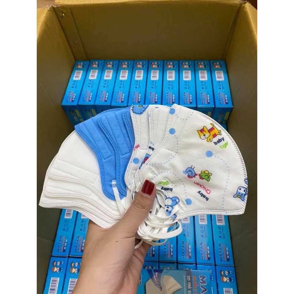 KHẨU TRANG CAO CẤP MAYAN 3D TRẺ EM (HỘP 10 CÁI) | BigBuy360 - bigbuy360.vn