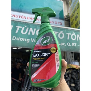 [100%Hàng Chính Hàng]Chai xịt bóng sơn nhanh con rùa Turtle Wax -WAX &DRY (mẫu mới)