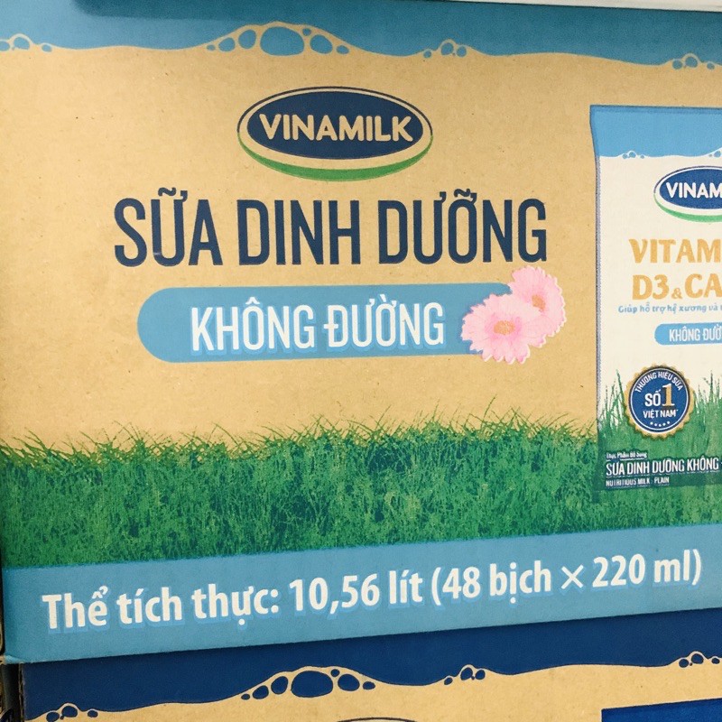 Thùng 48 bịch sữa Vinamilk 220ml - đủ loại