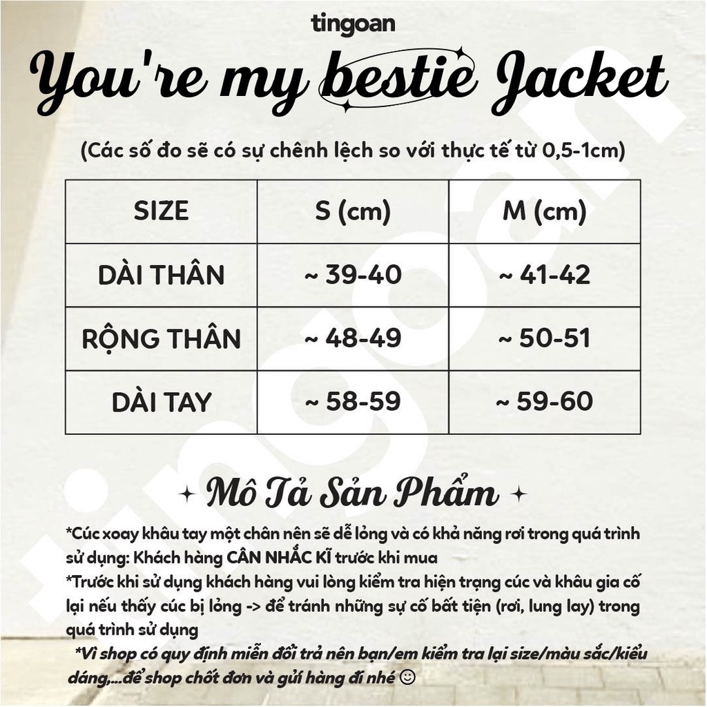 TINGOAN® - Áo tweed crop tweed lấp lánh cổ bẻ tingoan YOU’RE THE BESTIE JACKET