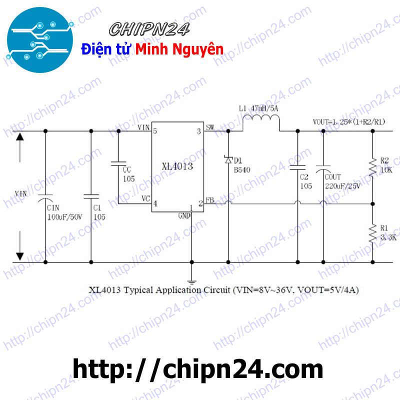 [1 CON] IC XL4013 TO-252-5 (SMD Dán) (XL4013E1 4013)