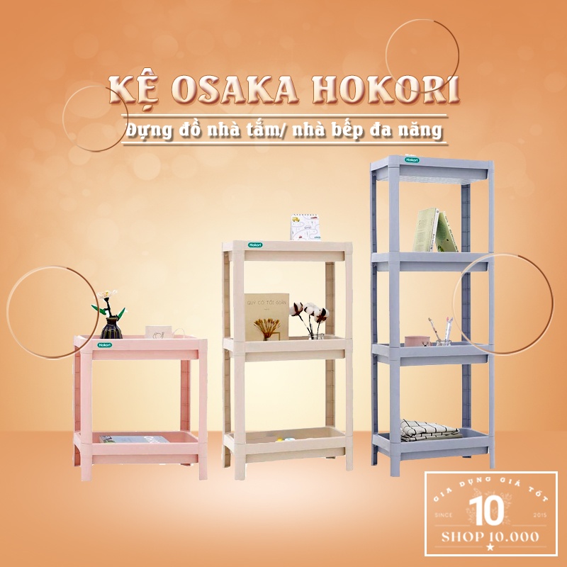 Kệ Để Đồ Nhà Tắm, Nhà Bếp OSAKA HOKORI - Kệ Tầng Đa Năng Việt Nhật 5529 2 Tầng/3 Tầng/4 Tầng