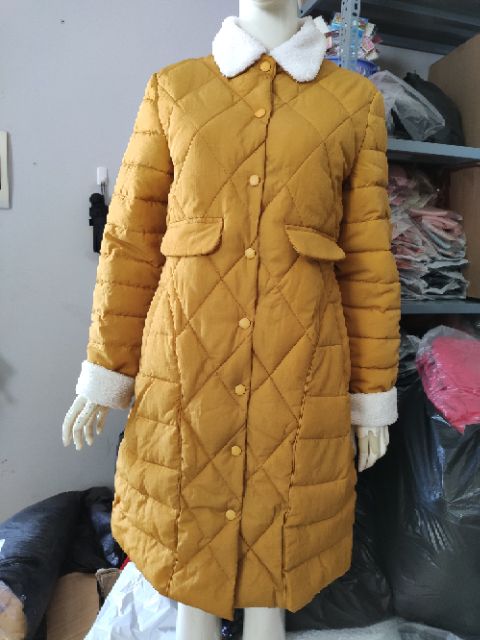 Áo Khoác Phao Ép Dáng Dài Cổ Bẻ Sang Chảnh Ấm Áp Thời Trang Xịn Đẹp | BigBuy360 - bigbuy360.vn