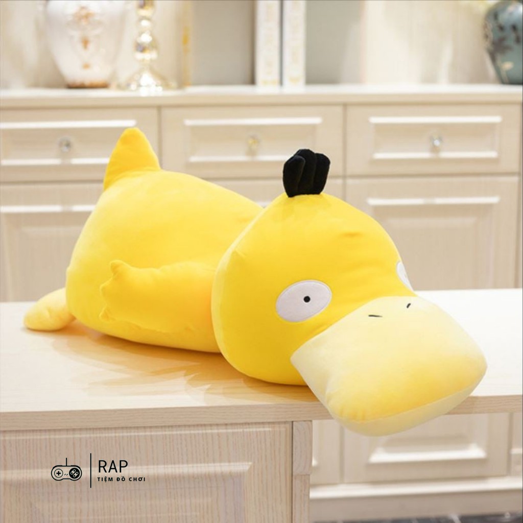 Thú bông gấu bông Psyduck pokemon vịt vàng xấu hổ nhiều kích thước mềm mịn, dễ thương làm gối ôm, tựa, quà tặng - Ráp