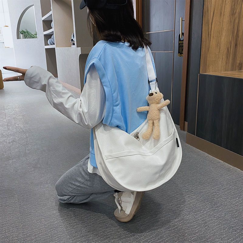 Túi Xách Canvas Cỡ Lớn Màu Sắc Đơn Giản Thời Trang Cho Nữ