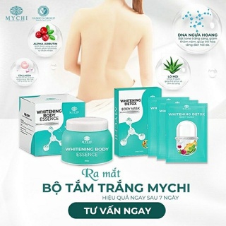 Combo Dưỡng Trắng Da Toàn Thân Mychi (1 Kem body +3 gói Tắm Trắng)
