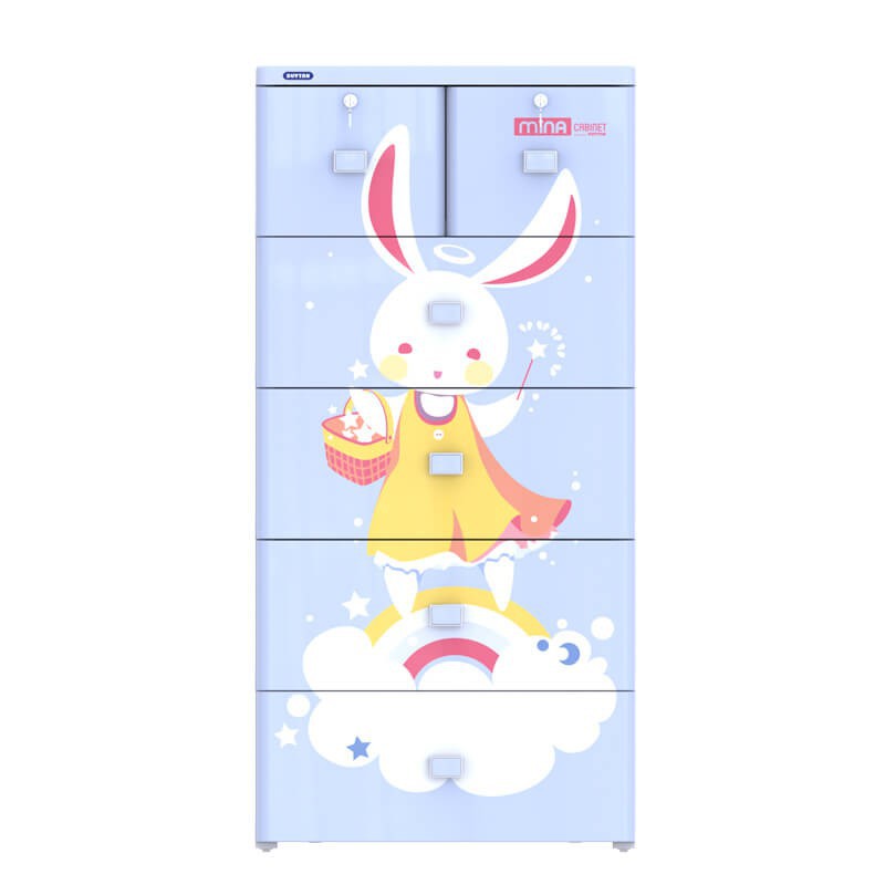 (HÀ NỘI) Tủ nhựa Duy Tân MINA 5 tầng DƯƠNG THỎ MÂY