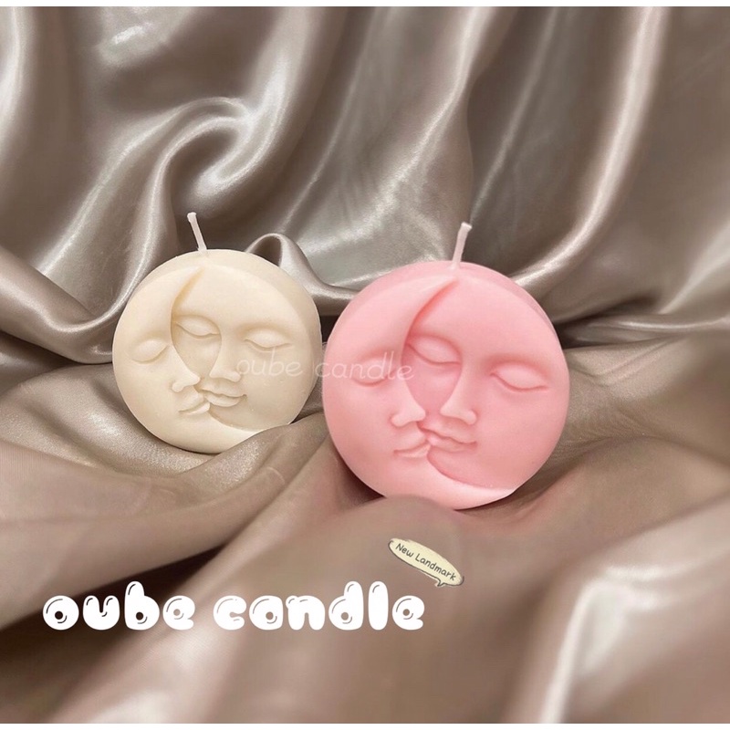 Nến Thơm Cao Cấp Mặt Trăng Ôm Mặt Trời Sun Moon Candle Quà tặng Décor Trang Trí | Oube Candle NT6