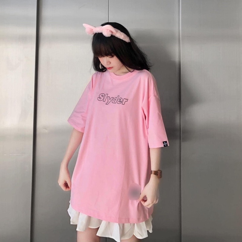 Áo thun cotton tay lỡ dáng rộng —— slyder