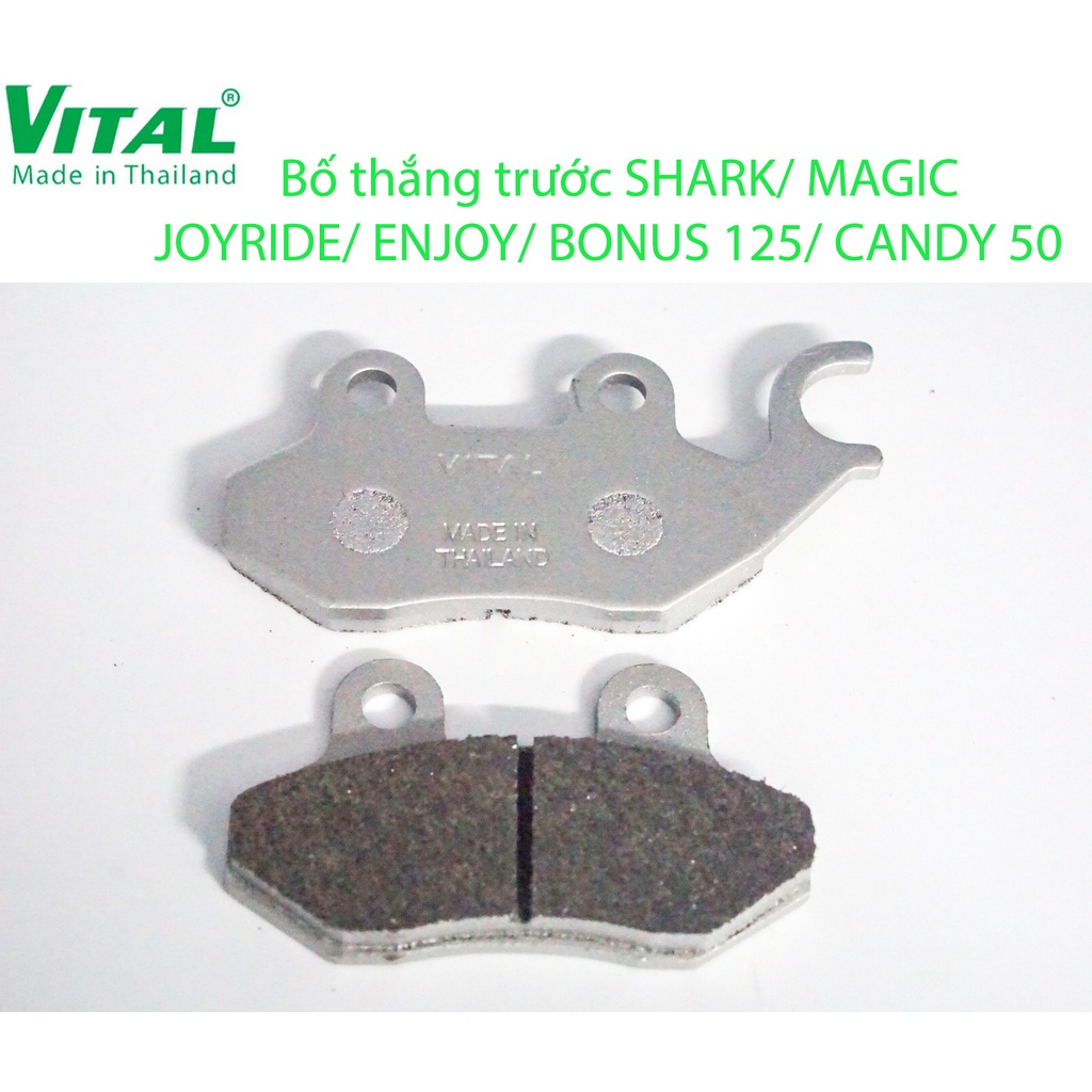 Bố thắng đĩa TRƯỚC Shark 125-175 , Magic , Joyride , Enjoy , Bonus 125, Candy 50 - Má phanh xe máy VITAL
