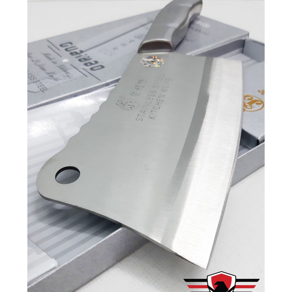 Dao chặt xương, chặt gà, vịt băm thịt làm bằng inox sạch sẽ, bền bỉ và an toàn - dao cán inox cao cấp