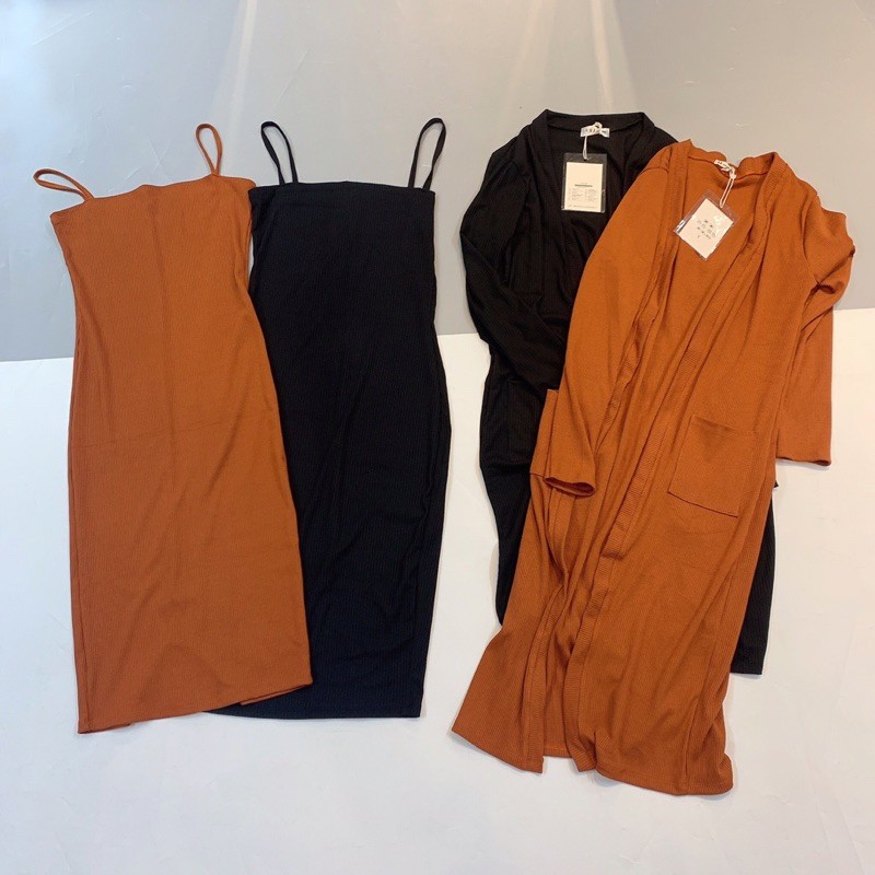 Set váy len body