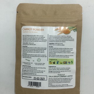 Bột cà rốt nguyên chất gói 50gr