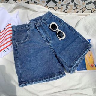 Quần short jean trơn