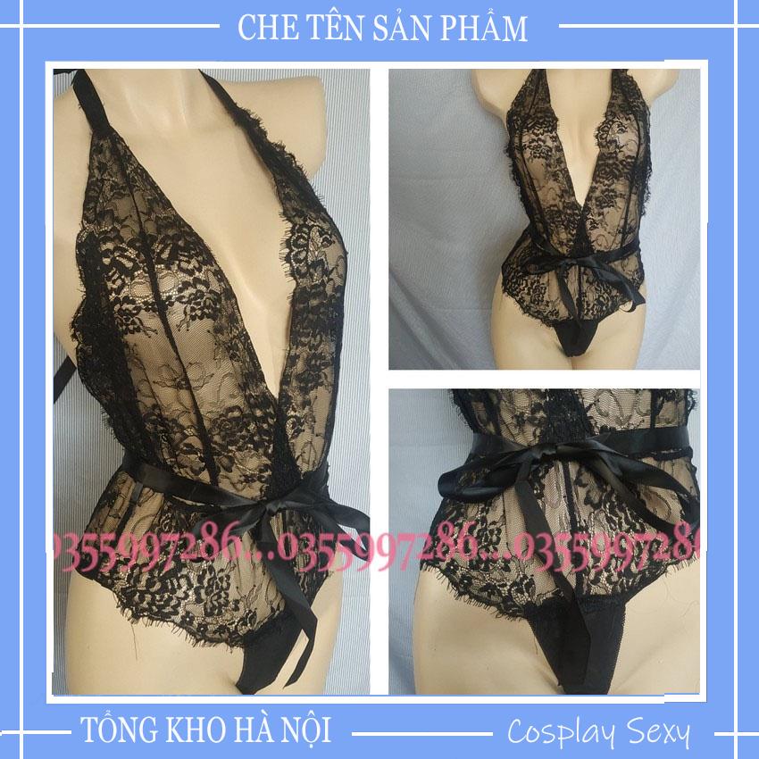 Bodysuit Ren Sexy Hở Lưng Cao Cấp - Freesize Bigsize - ĐỒ Ngủ Ren Một Mảnh Sexy Buộc Dây _ BDS002 | BigBuy360 - bigbuy360.vn