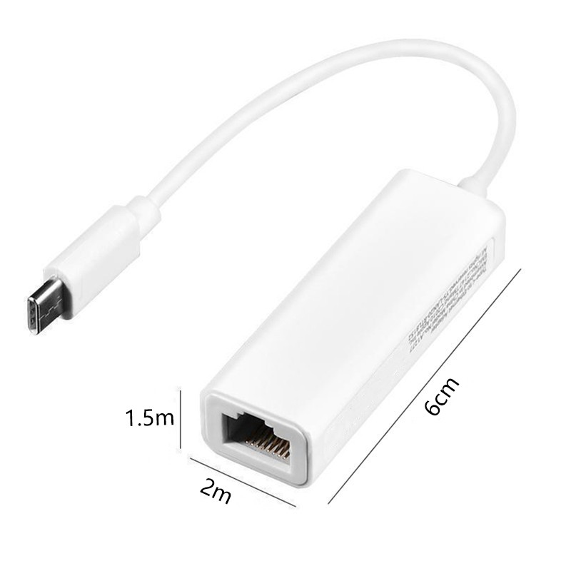 Cáp Kết Nối Mạng Lan Rj45 Type C 10 / 100mbps Cho Macbook Windows