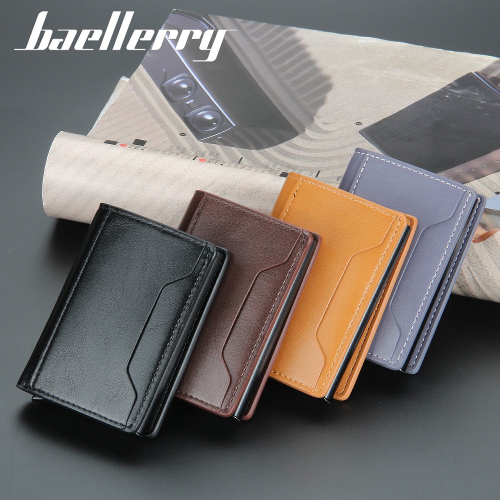 Baellerry Ví Đựng Thẻ Chống Trộm Bằng Hợp Kim Nhôm Và Sợi carbon Cao Cấp Giá Đỡ