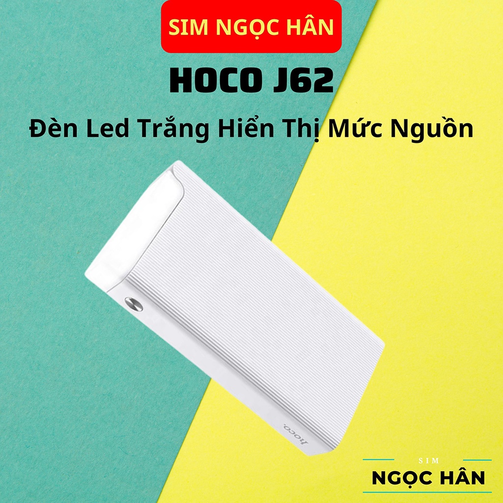 Pin sạc dự phòng Hoco J60/J62 30000mah 4 Cổng USB 2.0A - Tích Hợp Đèn Pin Sạc Nhanh 18w Sạc Cùng Lúc Nhiều Thiết Bị