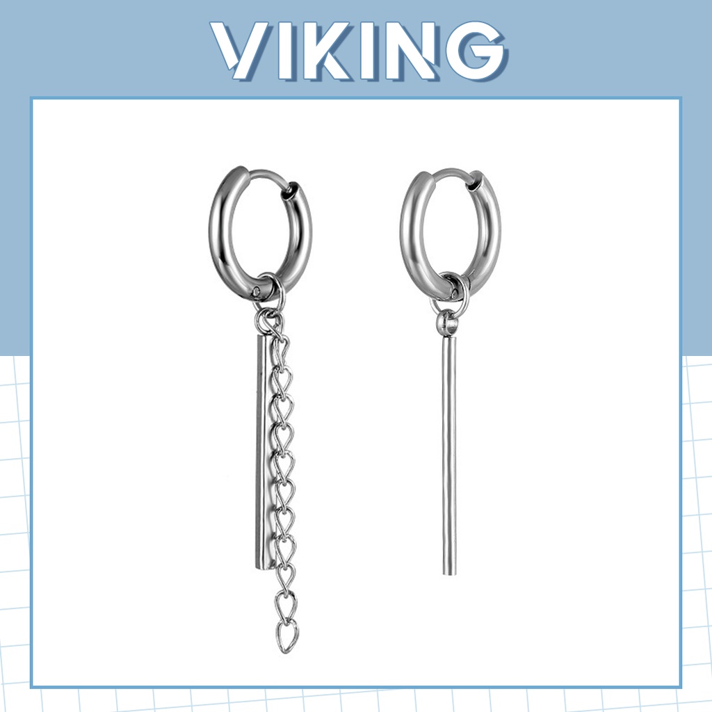 Khuyên Tai Nam Nữ Thép Y Tế Không Gỉ Charm Chiếc Gậy Cá Tính