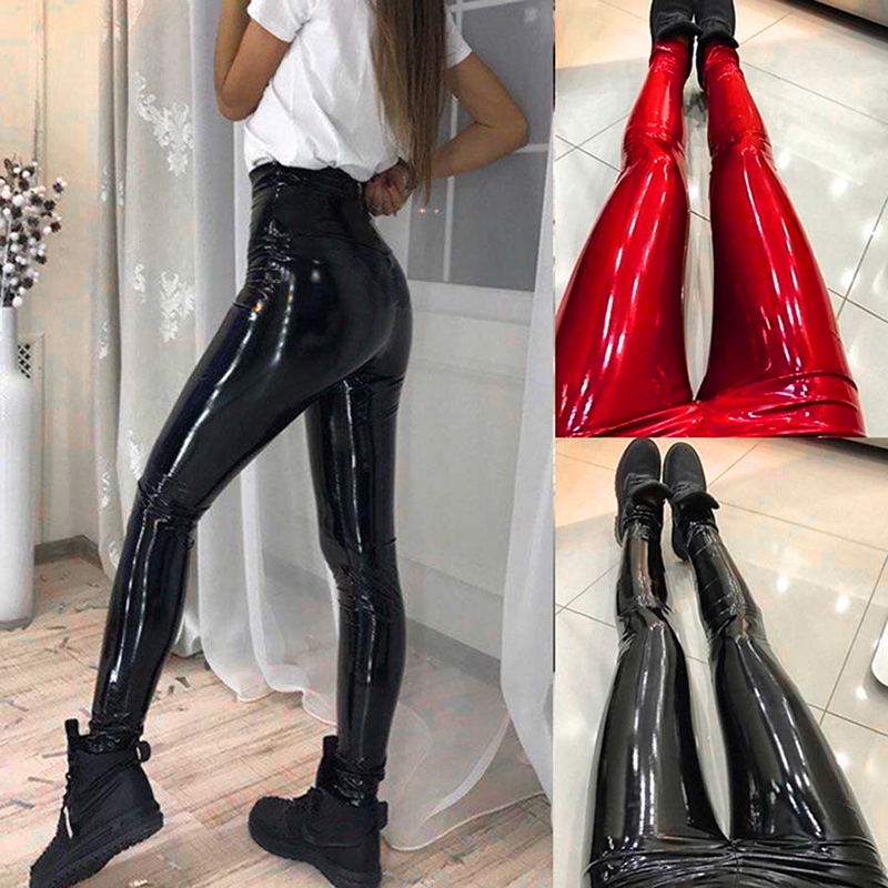 Quần legging da cao su bóng dáng ôm quyến rũ cho nữ | BigBuy360 - bigbuy360.vn