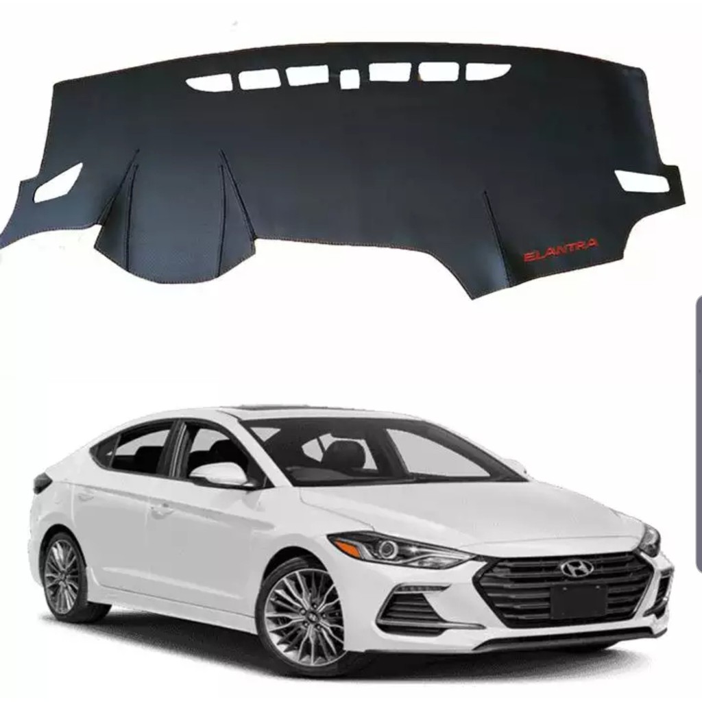 Thảm taplo Hyundai ELANTRA 2016 - 2021 da Cacbon cao cấp, chống nóng ô tô hiệu quả