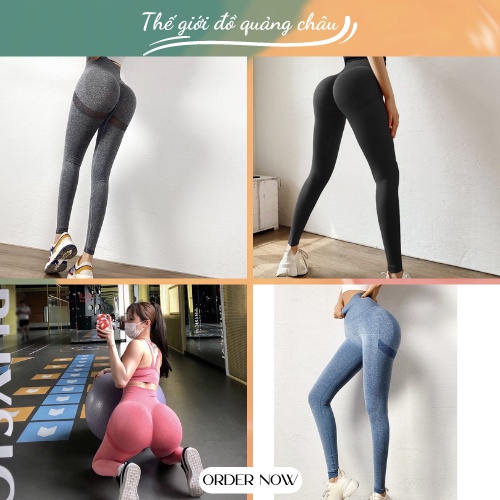 [XẢ KHO]  Quần Legging Tập Gym, Yoga Cao Cấp, Chun Mông, Chất  Liệu Cotton Co Giãn 4 Chiều (QT5)