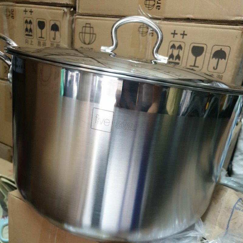 Nồi INOX Luộc Gà 3 Đáy Cao Cấp Five Star 26-28-30-32-36