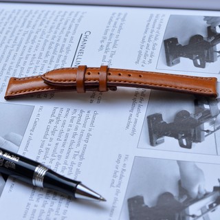 Dây đồng hồ nữ handmade da bò ba lớp màu vàng bò Mino Crafts DA01204