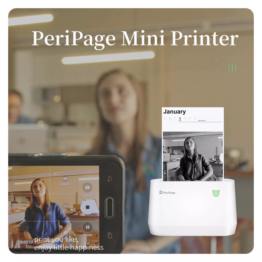 Máy in nhiệt PeriPage A9 Mini cầm tay, in tem khổ 57, 80mm, in vận đơn các sàn TMĐT,...
