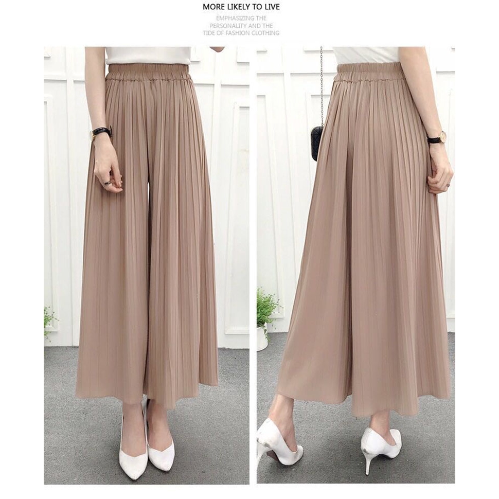 Quần dài phối bèo thiết kế dáng rộng che khuyết điểm | BigBuy360 - bigbuy360.vn