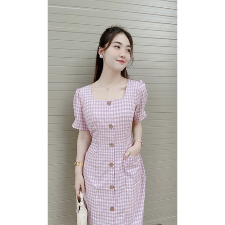 VÁY LALA VINTAGE CÚC GỖ