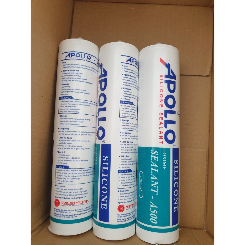 Keo silicon A500, A300, keo silicon dán kính, chống thấm