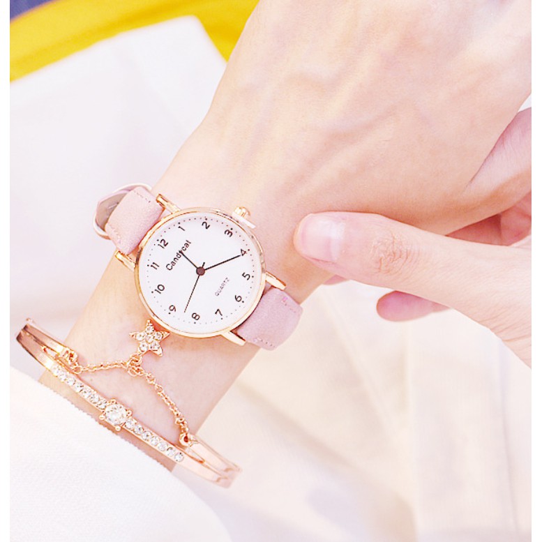  (Ko tặng lắc) Đồng hồ thời trang nữ Candycat C6 dây da lộn mặt số | BigBuy360 - bigbuy360.vn