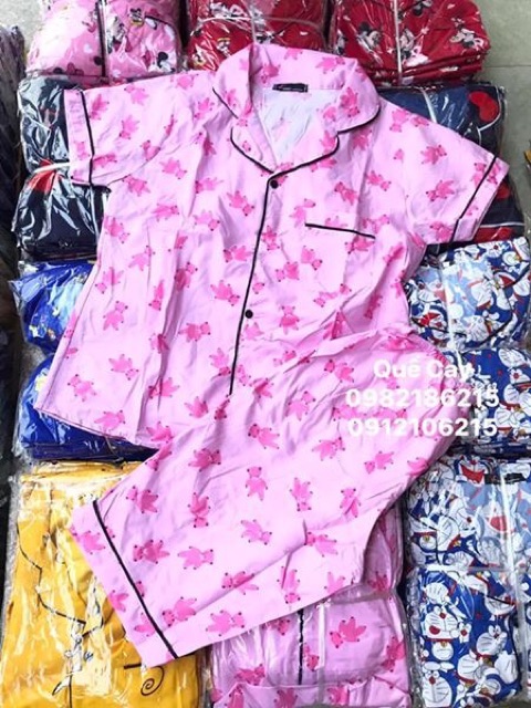 {Chọn Mẫu} BỘ PIJAMA NGỐ FULL VIỀN CHẤT KATE LOẠI 1