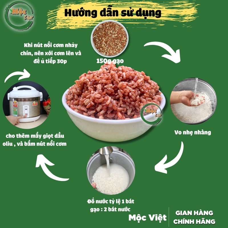 Gạo lứt dẻo điện biên combo 2kg chính hãng mộc việt glđ02 - ảnh sản phẩm 3