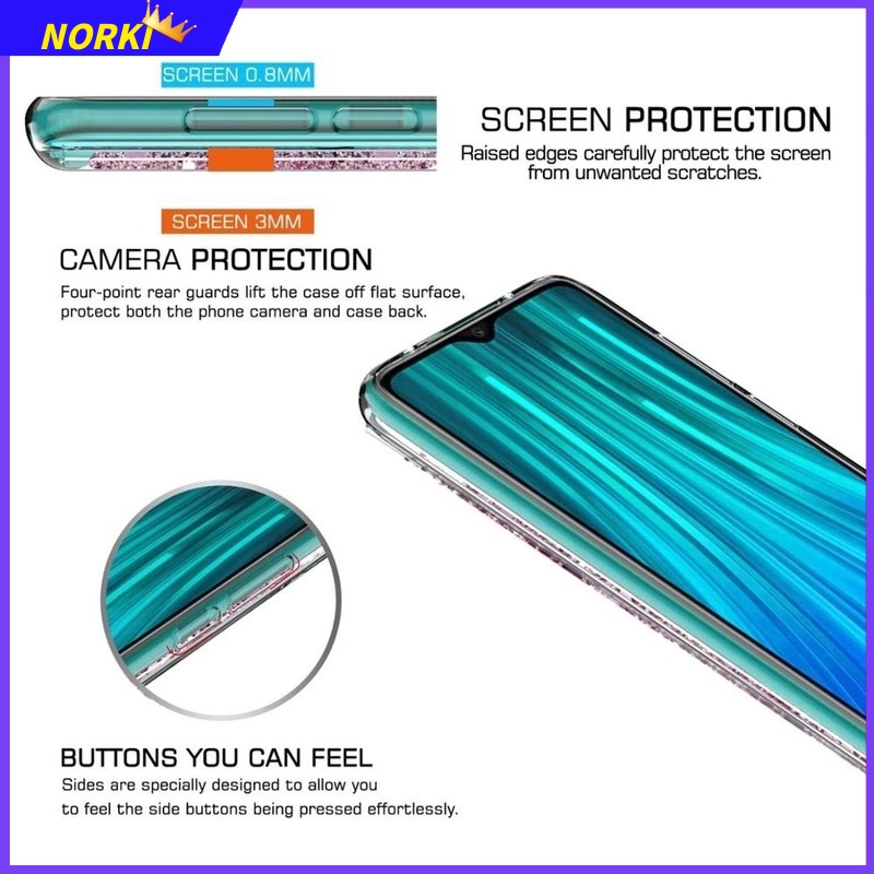 Ốp Điện Thoại Kim Tuyến Nước Cho OPPO A96 A95 A94 A93 A92 A76 A72 A55 A54 A53 A36 A31 A12 A12E A7 A5S A5 A9 2020 F11Pro F9