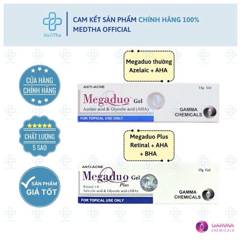 Megaduo - Gel hỗ trợ ngừa mụn, thâm, dưỡng da (Tuýp 15g)