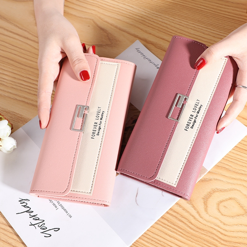 Ví Dài Sức Chứa Lớn Đa Năng Thời Trang Hàn Quốc Thanh Lịch Cho Nữ