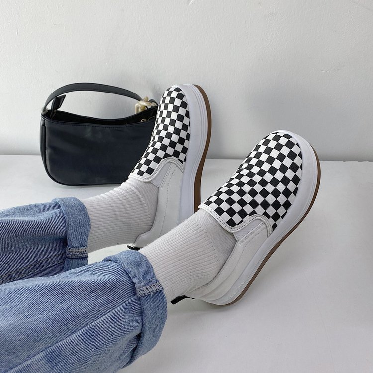 Giày lười chất liệu vải bạt phong cách Hàn Quốc cá tính trẻ trung cho nữ | BigBuy360 - bigbuy360.vn