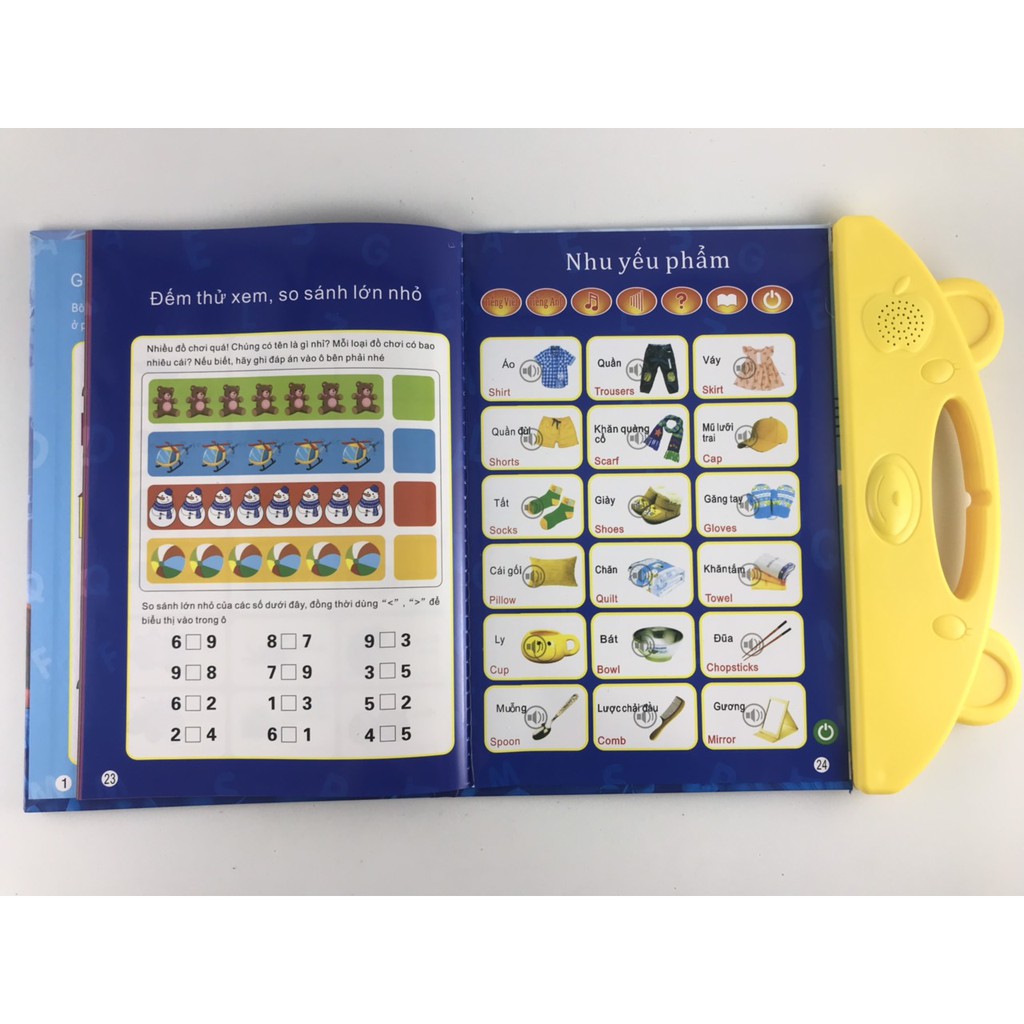 Sách điện tử Thông Minh Song Ngữ Anh - Việt Cho Bé Phát Triển Trí Tuệ - Sách điện tử Cảm Ứng Thông Minh Giúp Bé Học Tốt