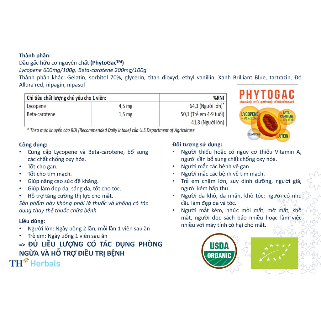Viên tinh Chất Gấc Lyco Prevent thuộc tập đoàn TH - Vitamin Sáng Mắt, Đẹp Da, Chống Lão Hoá, Bảo Vệ Gan, Tim mạch [60v] | BigBuy360 - bigbuy360.vn