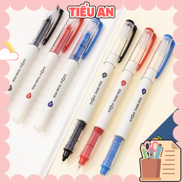 Bút/ Viết Màu Mực Xanh - Đỏ - Đen Ngòi 0.5mm Cao Cấp Tank Pen