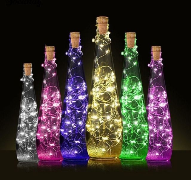 Dây đèn led đom đóm Fairy light 5m kiểu dáng nút chai trang trí